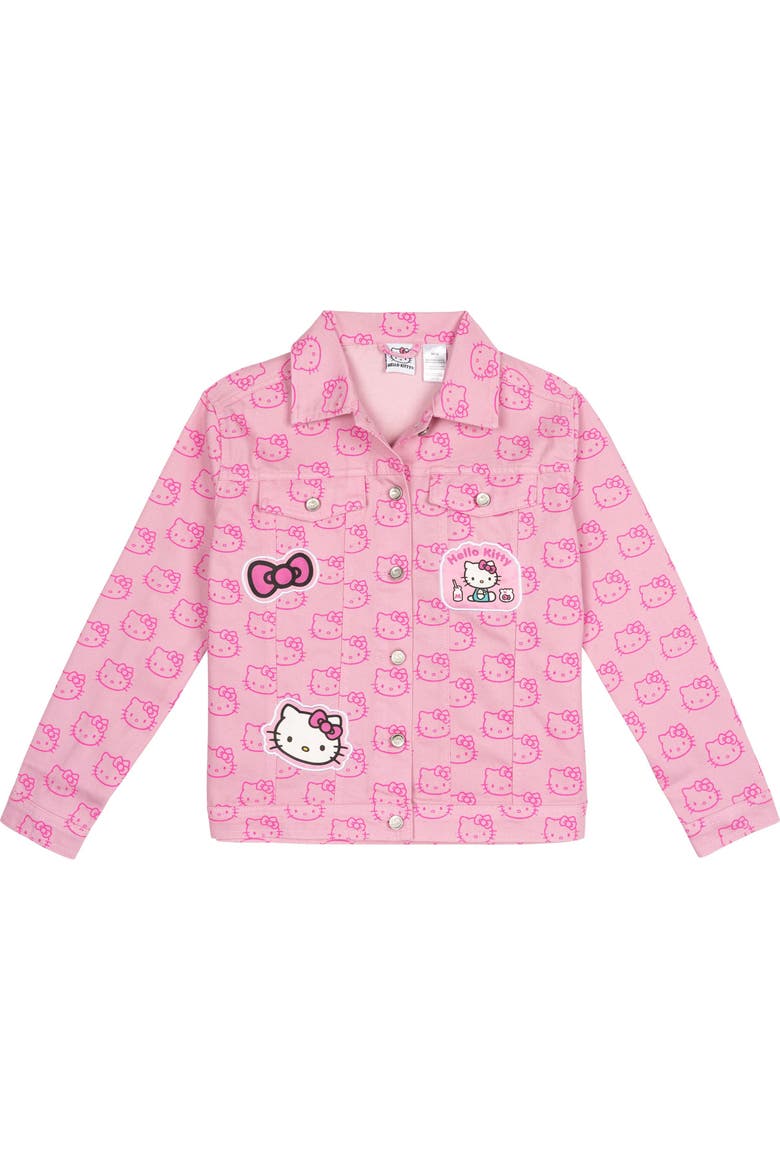 Denim Jacket, Main, color, Hello Kitty Pink