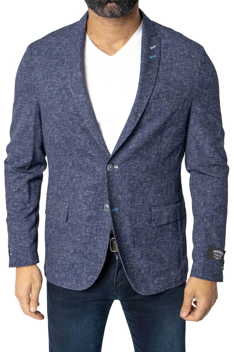Descartes Unconstructed Nazarene Blue Blazer, Main, color, BLUE