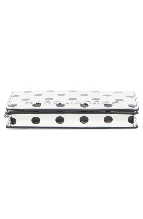 Marc Jacobs Party On A Chain Spots Flap Bag In White/black