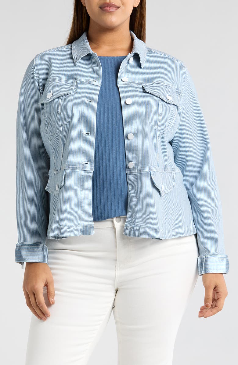 Liverpool Los Angeles Peplum Jacket, Main, color, 