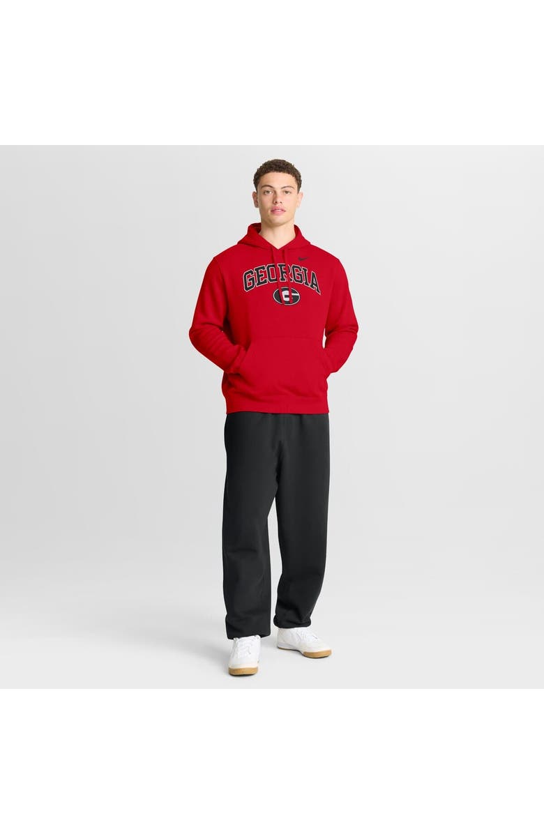Nike Men's Nike Red Georgia Bulldogs Club Fleece Arch Pullover Hoodie, Alternate, color, Red