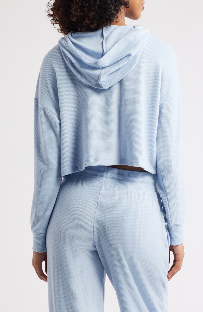 HAPPY CAMP3R Periwinkle Lily Crop Rib Hoodie, Alternate, color, Periwinkle