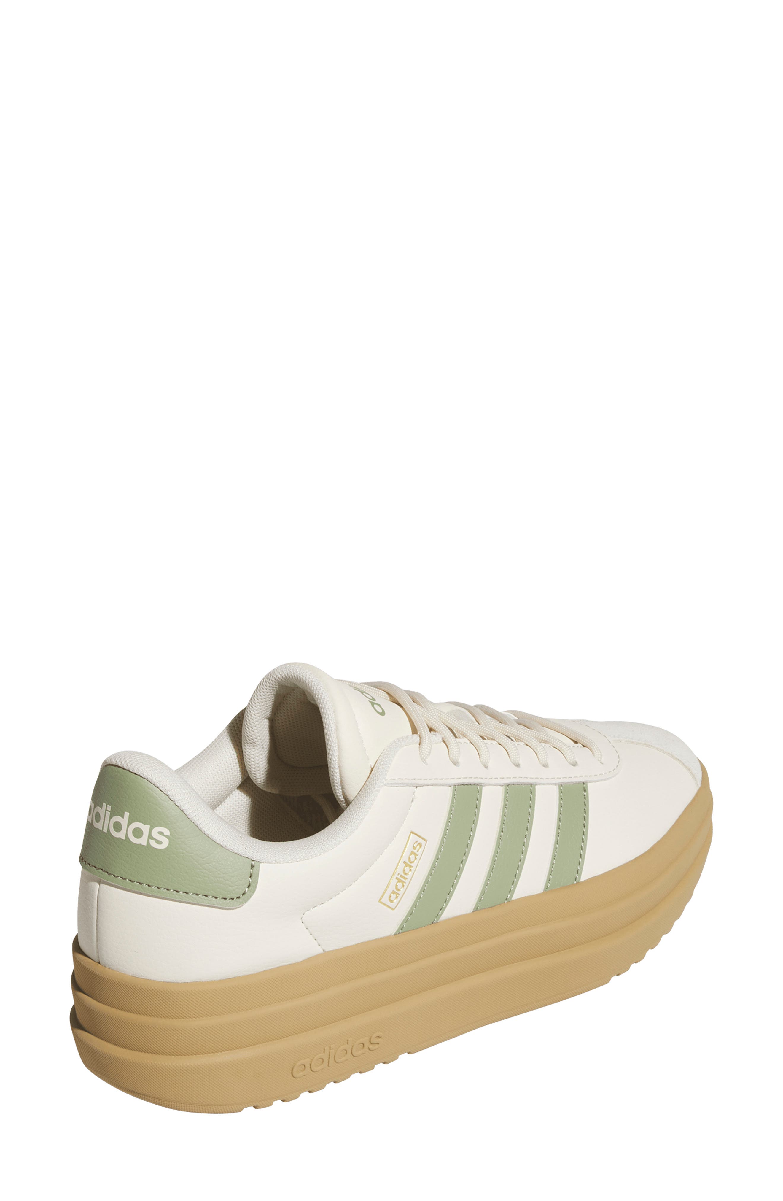 VL Court Bold Sneaker, Alternate, color, WHITE/ TENT GREEN/ GOLD