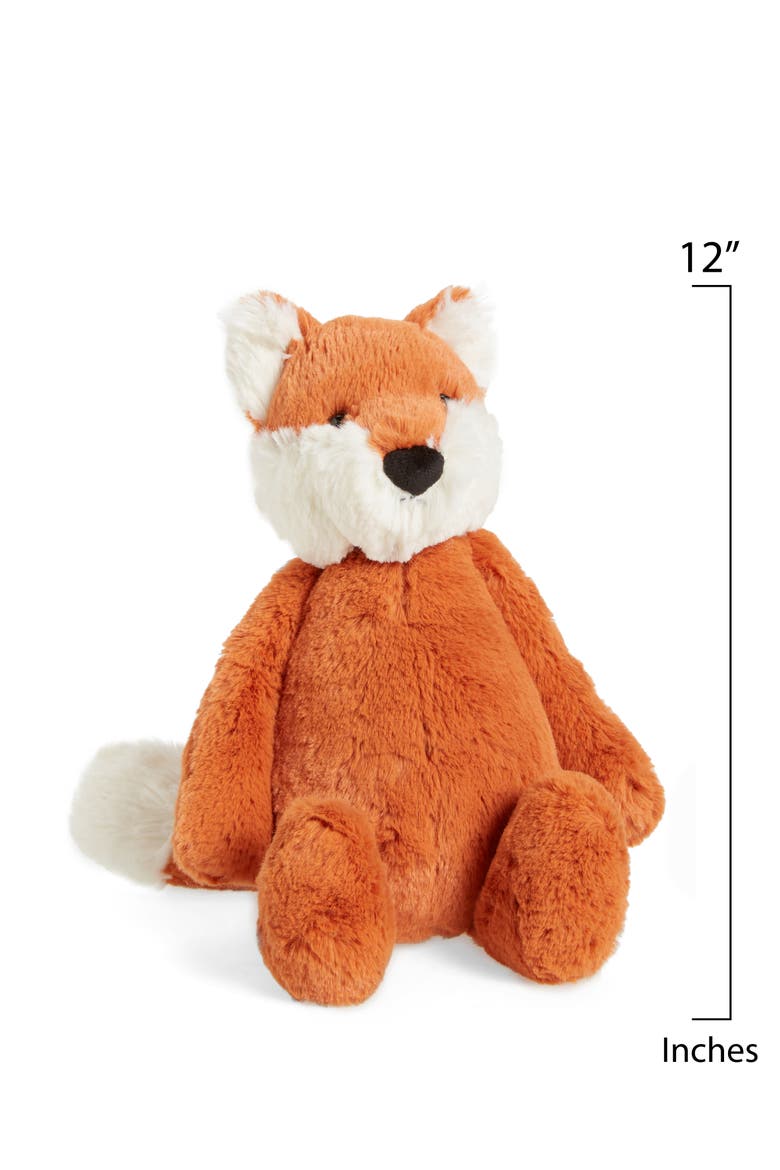 Medium Bashful Fox Cub Stuffed Animal, Alternate, color, RUST