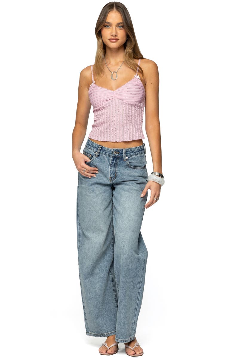 EDIKTED Aryah Ruffle Camisole, Alternate, color, Pink