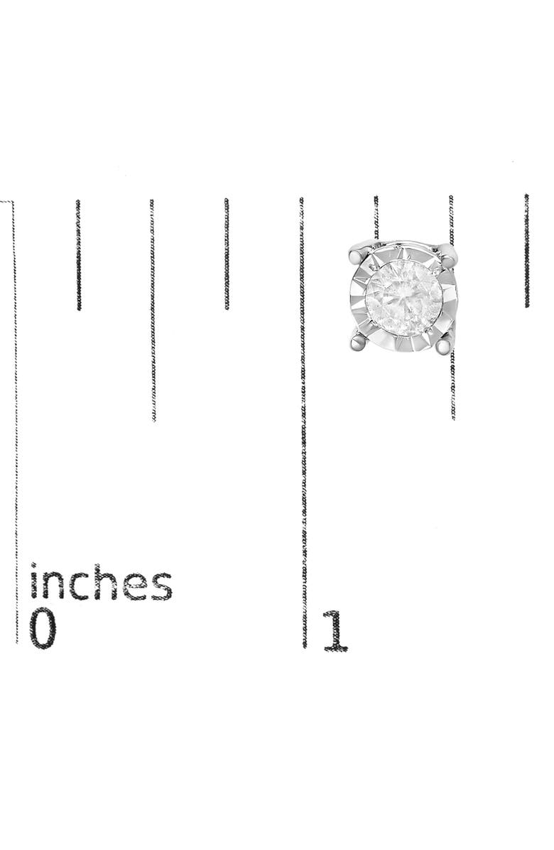 Haus of Brilliance Silver 1/2 Ct Near Colorless Diamond Miracle- Stud Earrings, Alternate, color, White