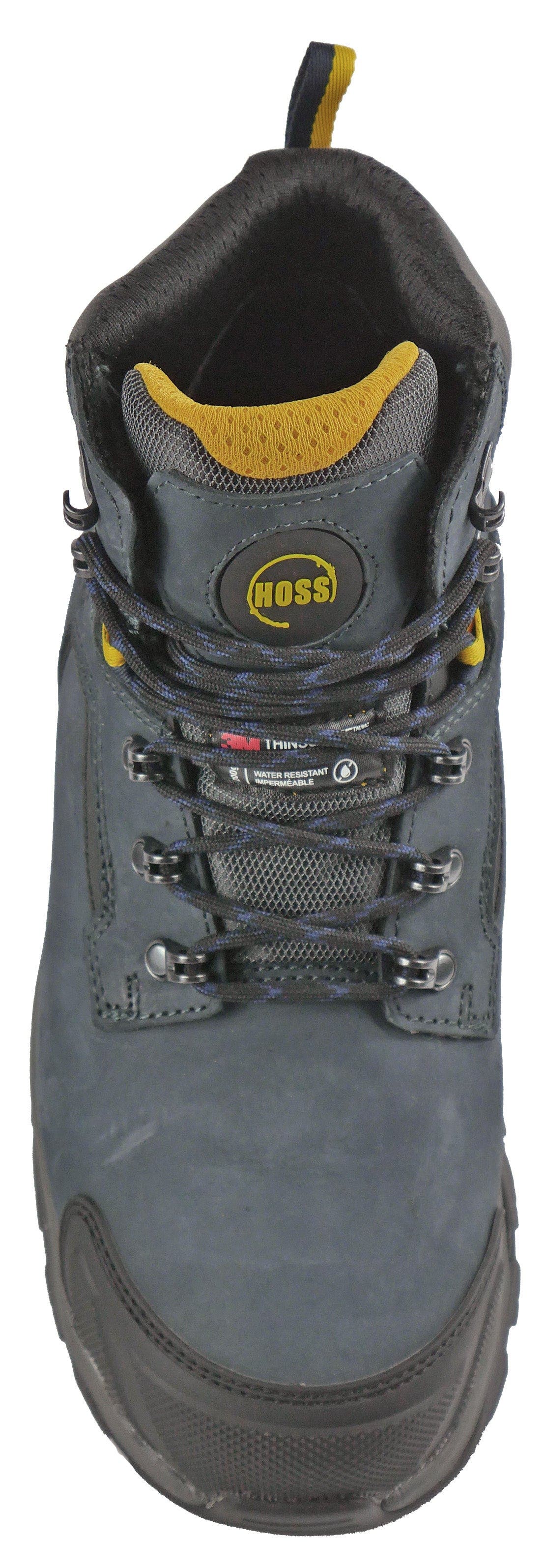 Hoss Boot Company HOSS Chiller Composite Toe Insulated Waterproof Work Boot, Alternate, color, Dark Grey With Yellow Accents