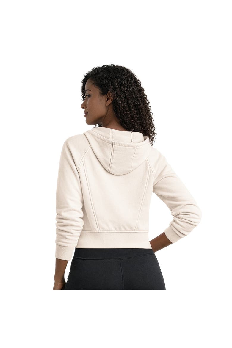 Women's Starter  Cream Philadelphia Eagles Cropped Pastels Full-Zip Hoodie, Alternate, color, Cream