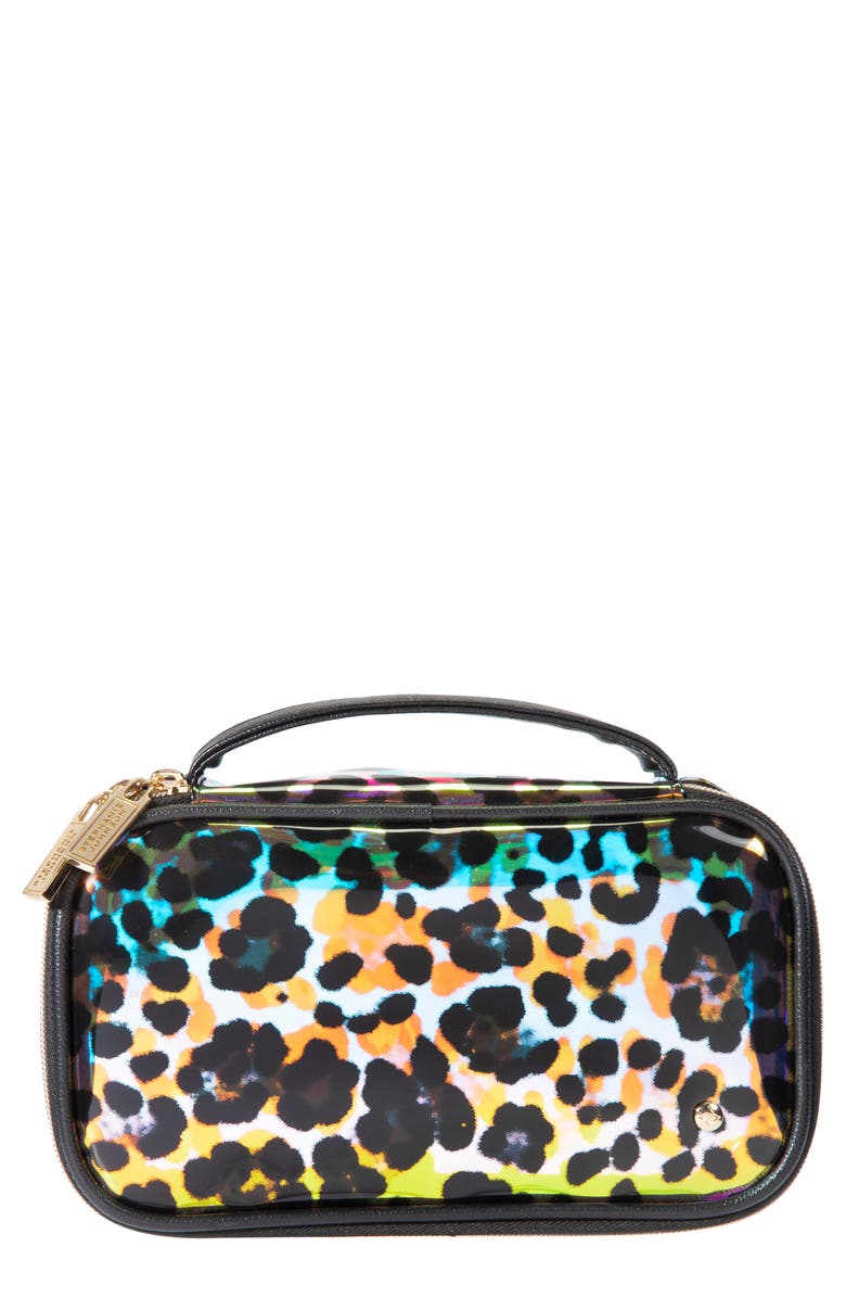 Stephanie Johnson Claire Miami Cheetah Medium Makeup Bag, Main, color, 