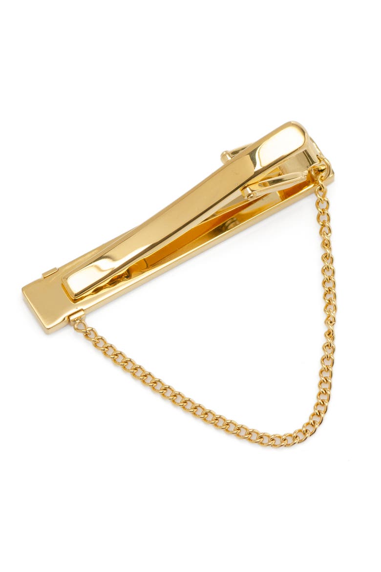 Chain Tie Clip, Alternate, color, GOLD