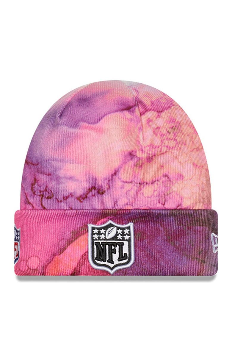 New Era Men's New Era Pink 2022 NFL Crucial Catch Knit Hat, Main, color,