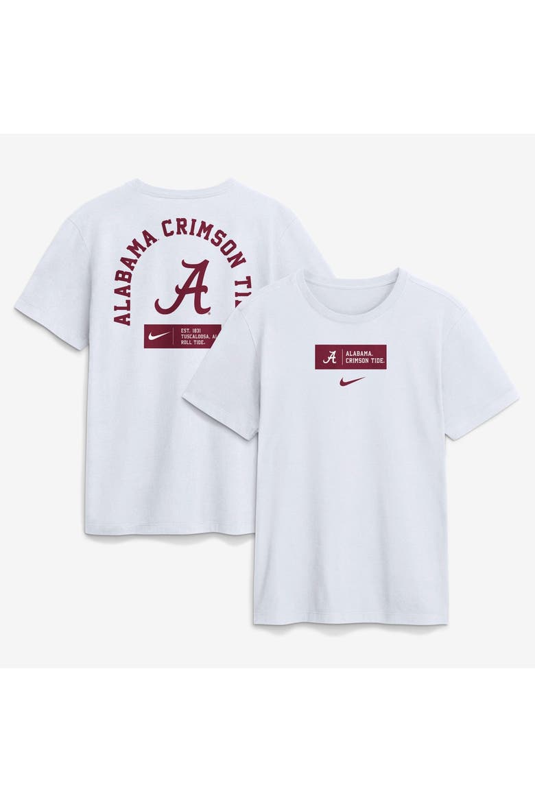 Men's Nike White Alabama Crimson Tide Primetime Crew T-Shirt, Main, color, White