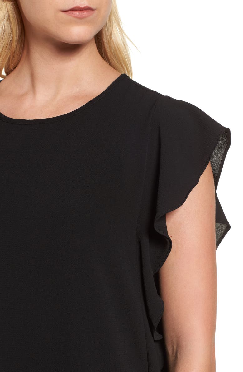 Bobeau Flutter Sleeve Shift Dress, Alternate, color,