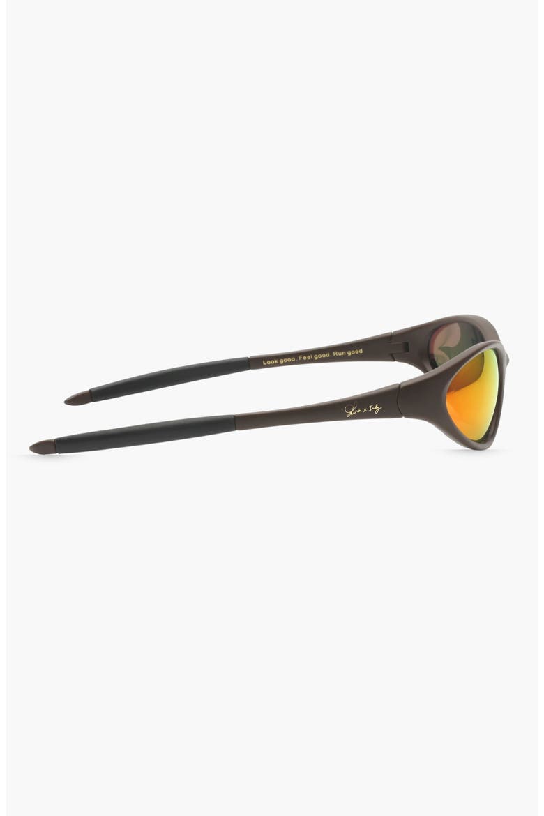 Lina Sport Polarized Sunglasses, Alternate, color, Orange