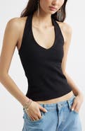 BP. V-Neck Rib Halter Top
