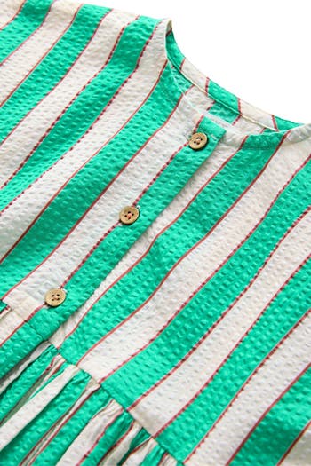 Kids' Stripe Cotton Seersucker Button-Up Sundress