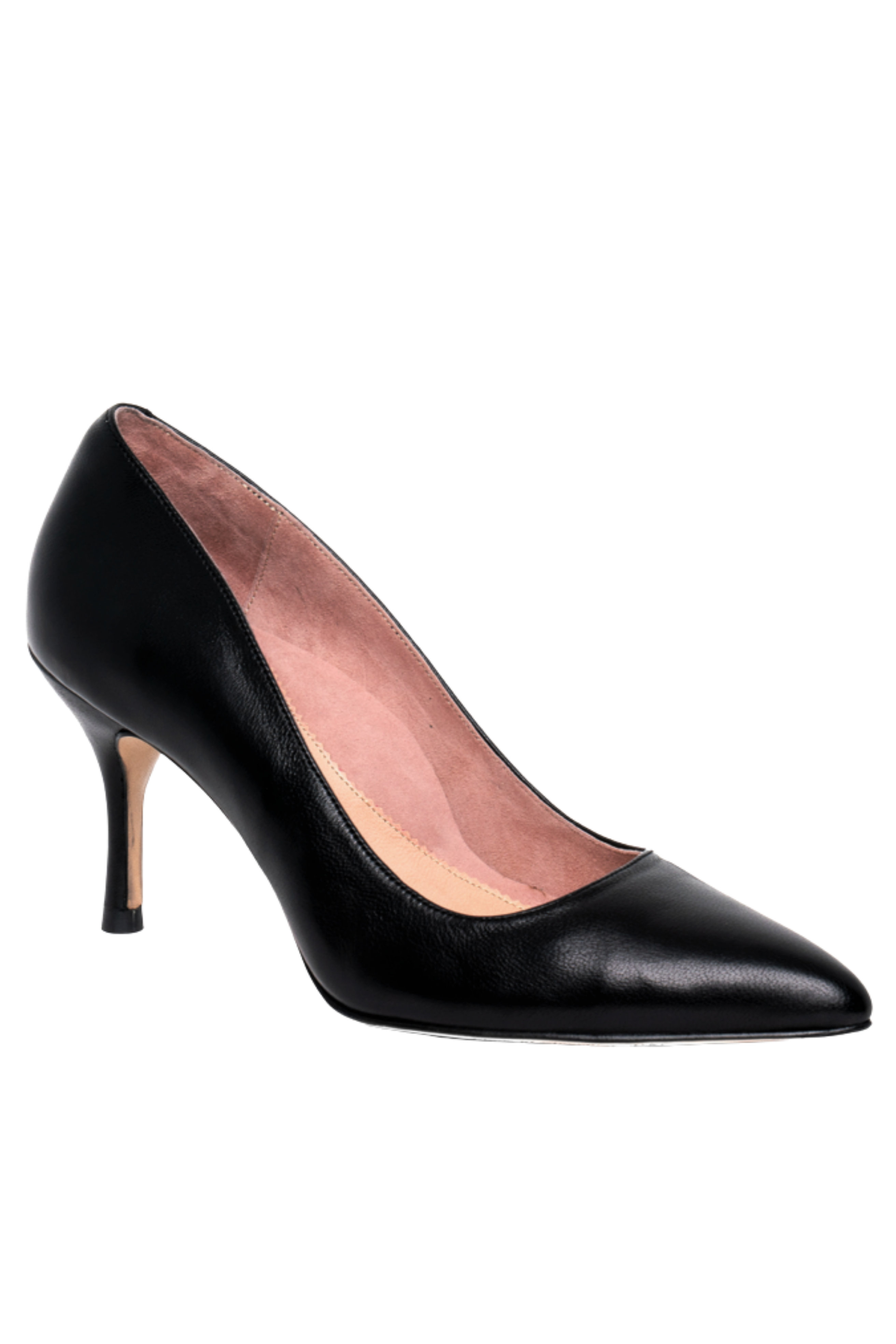 ALLY Shoes Classic Pump, Alternate, color, Black Leather