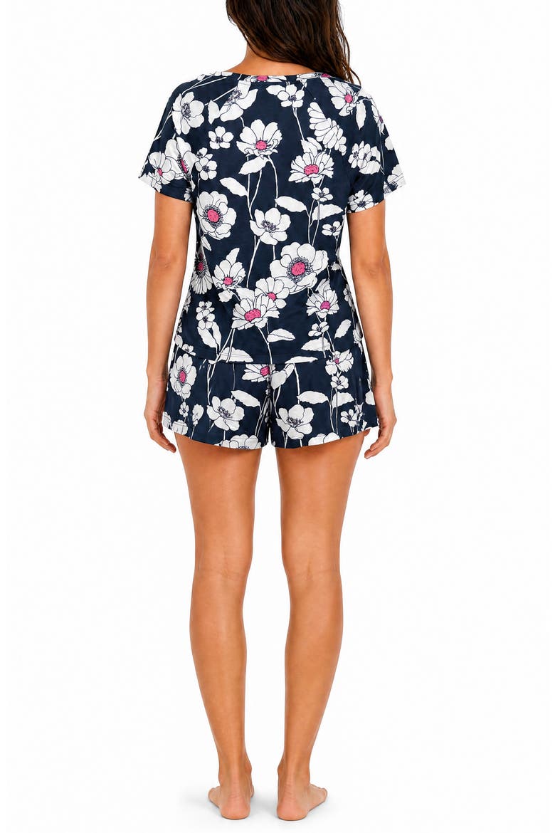 V-Neck Tee & Shorts Pajama Set, Alternate, color, POPPY SKETCH BLUE ADMIRAL