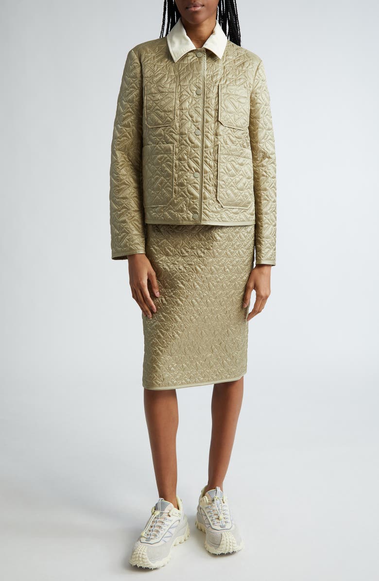 Moncler Varede Quilted Nylon Shacket, Alternate, color, 