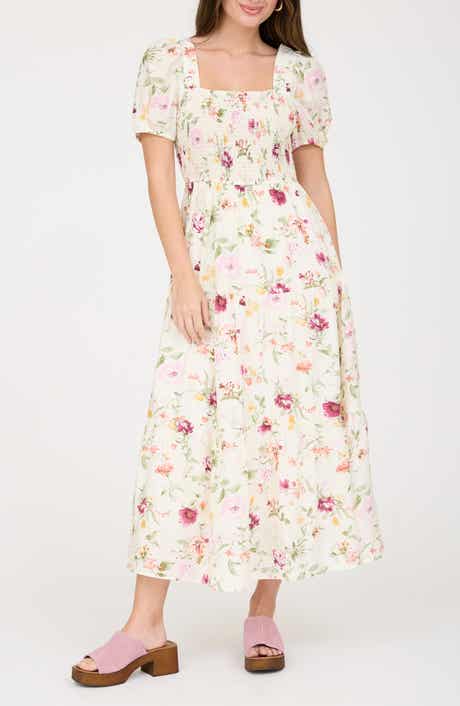 Smocked Midi Dress