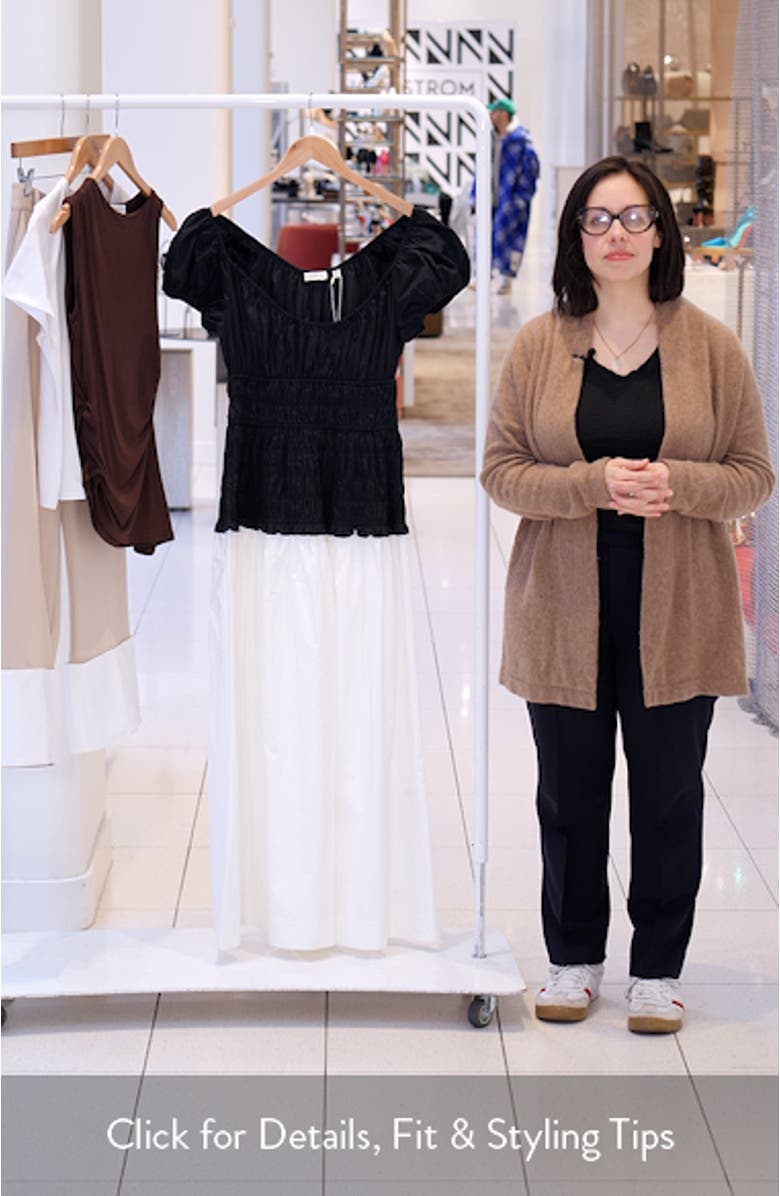 Enya Pleated Organic Cotton Maxi Dress, sales video thumbnail