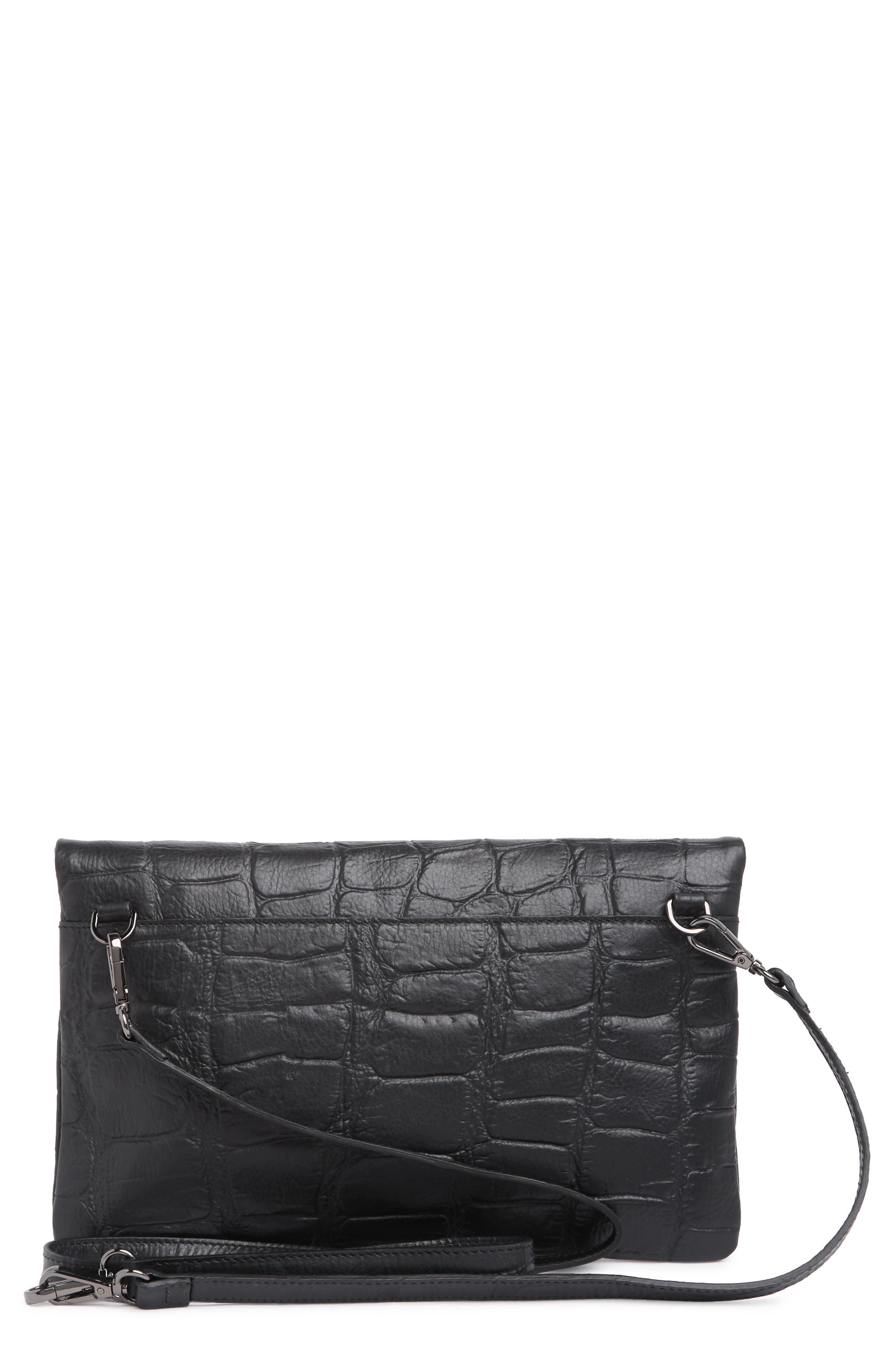 MASSIMO CASTELLO Croc Embossed Leather Clutch (Men) | Nordstromrack