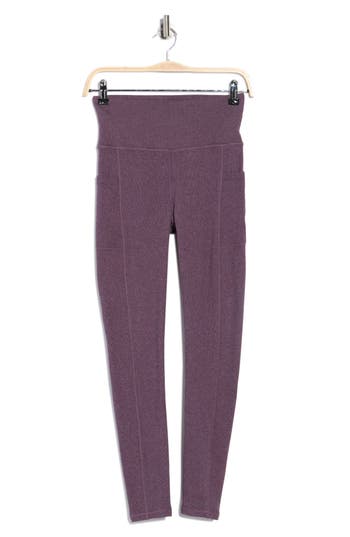 Balance Collection Riley High Waist Pocket Ankle Leggings In Purple