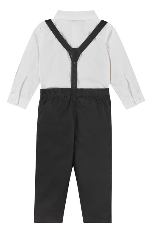 Andy & Evan Button-up Shirt, Suspenders, Pants & Bow Tie Set In Black