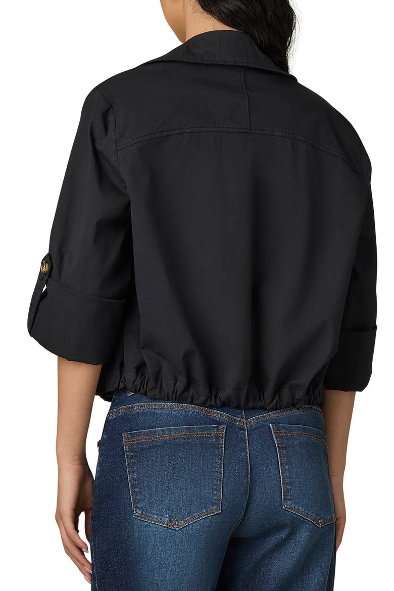 Roll Tab Open Front Soft Blazer, Alternate, color, BLACK