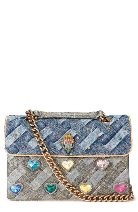 Kensington Heart Denim Convertible Shoulder Bag