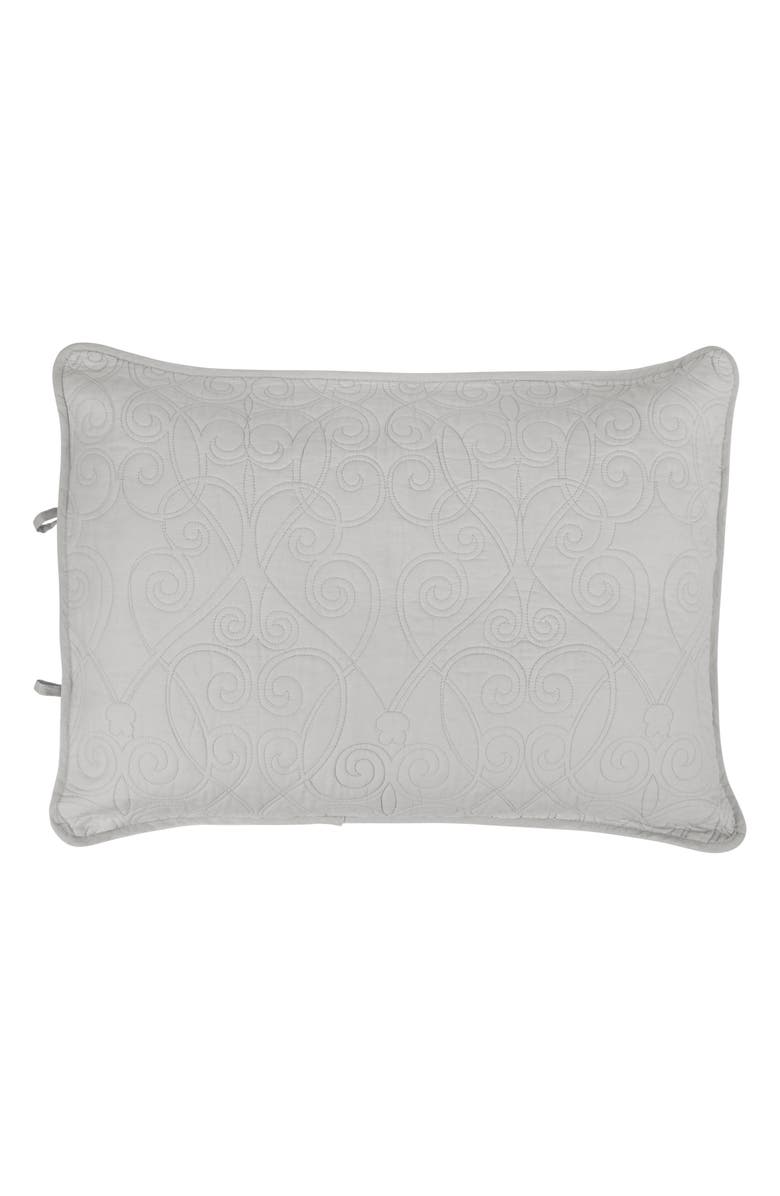 Laura Ashley Felicity Breeze Twin Quilt & Sham Set, Alternate, color, Soft Grey