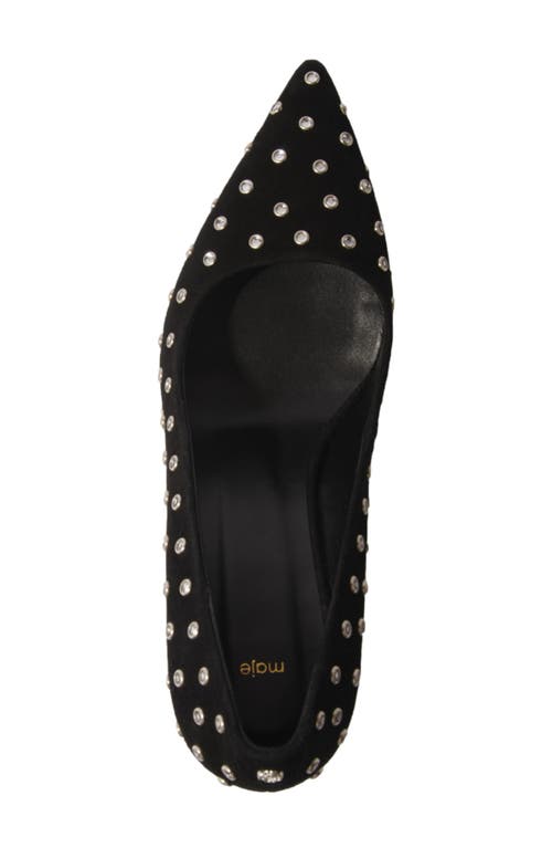 Maje Rhinestone Pumps With Pointed Toes In Black