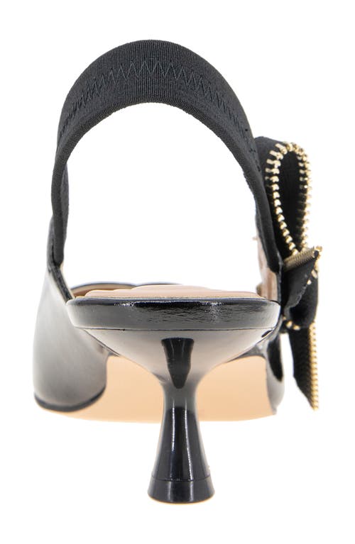 Bcbgeneration Kodari Slingback Kitten Heel Pump In Black Patent