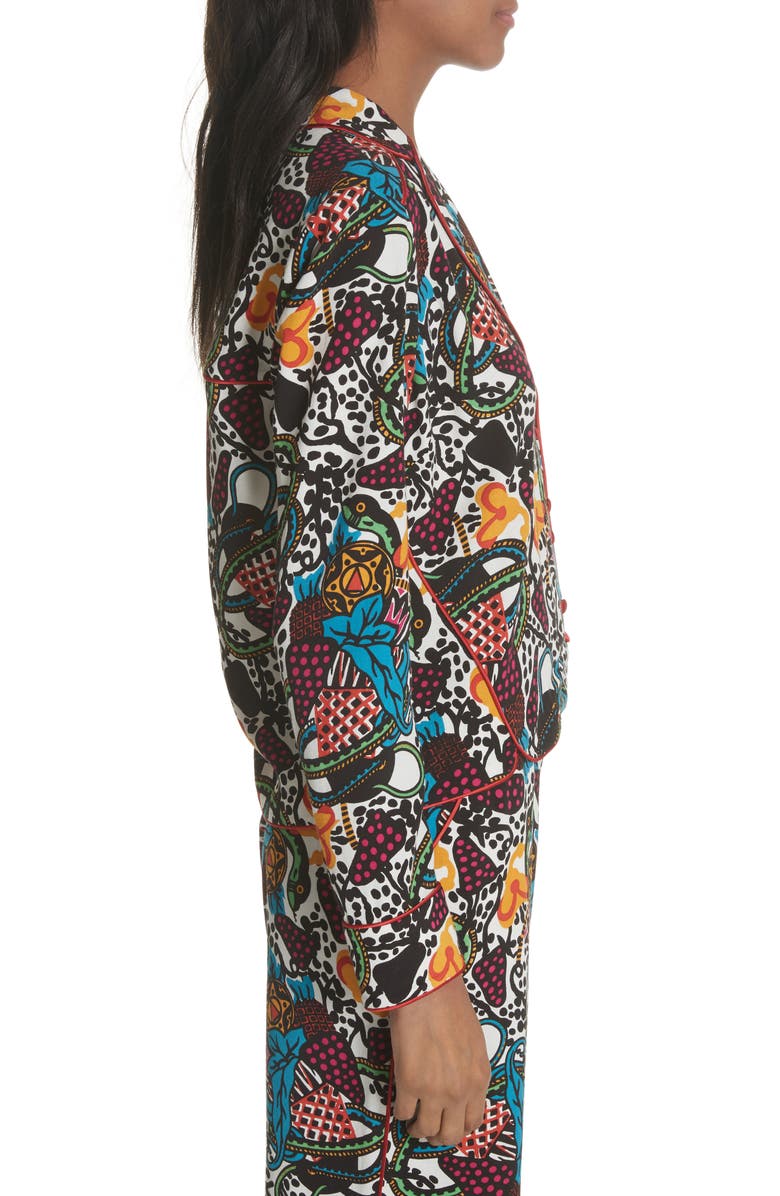 Veronica Beard Penelope Pajama Shirt, Alternate, color,