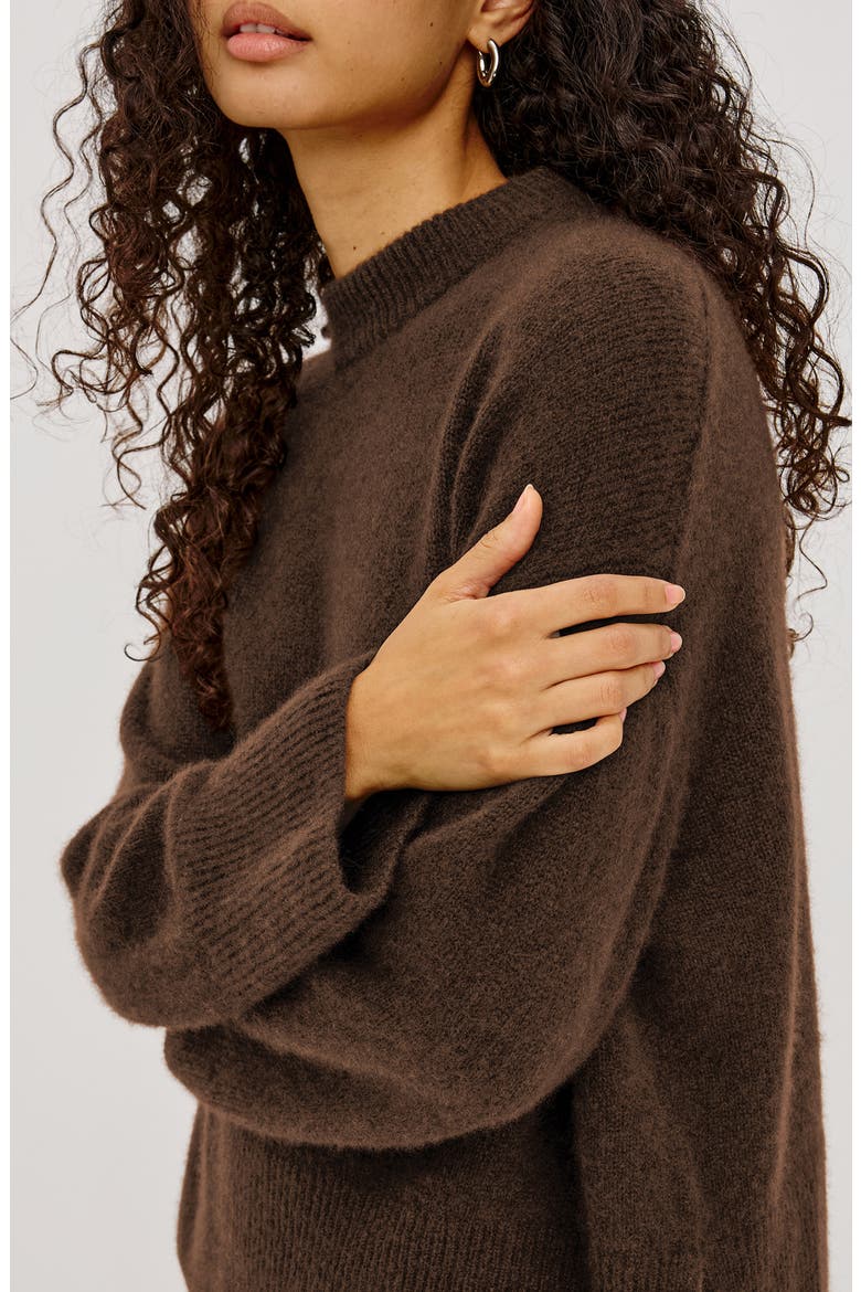 Miranda Cashmere & Silk Sweater, Alternate, color, CHOCOLATE