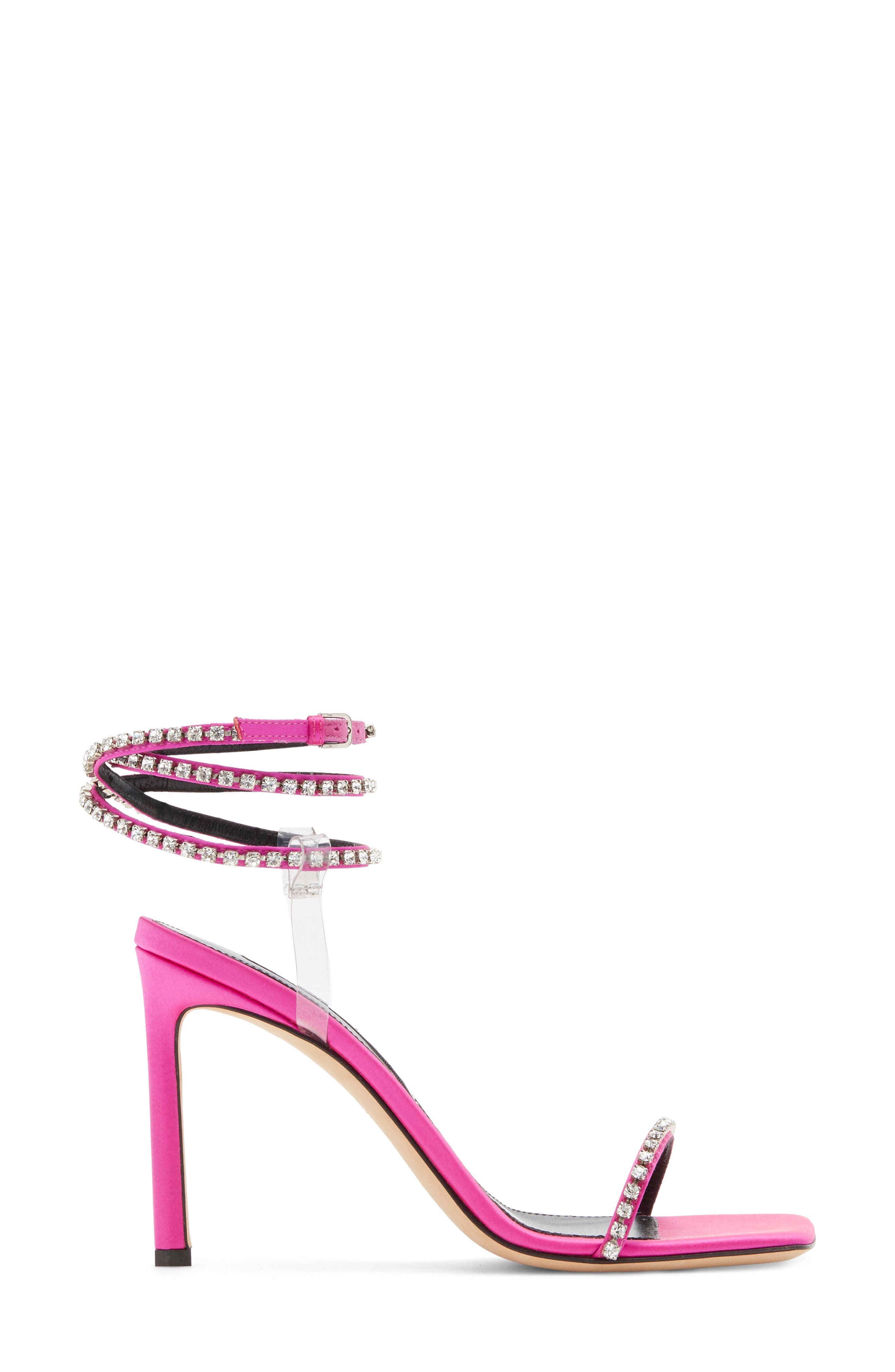 Sergio Rossi Crystal Embellished Ankle Wrap Sandal, Alternate, color, 