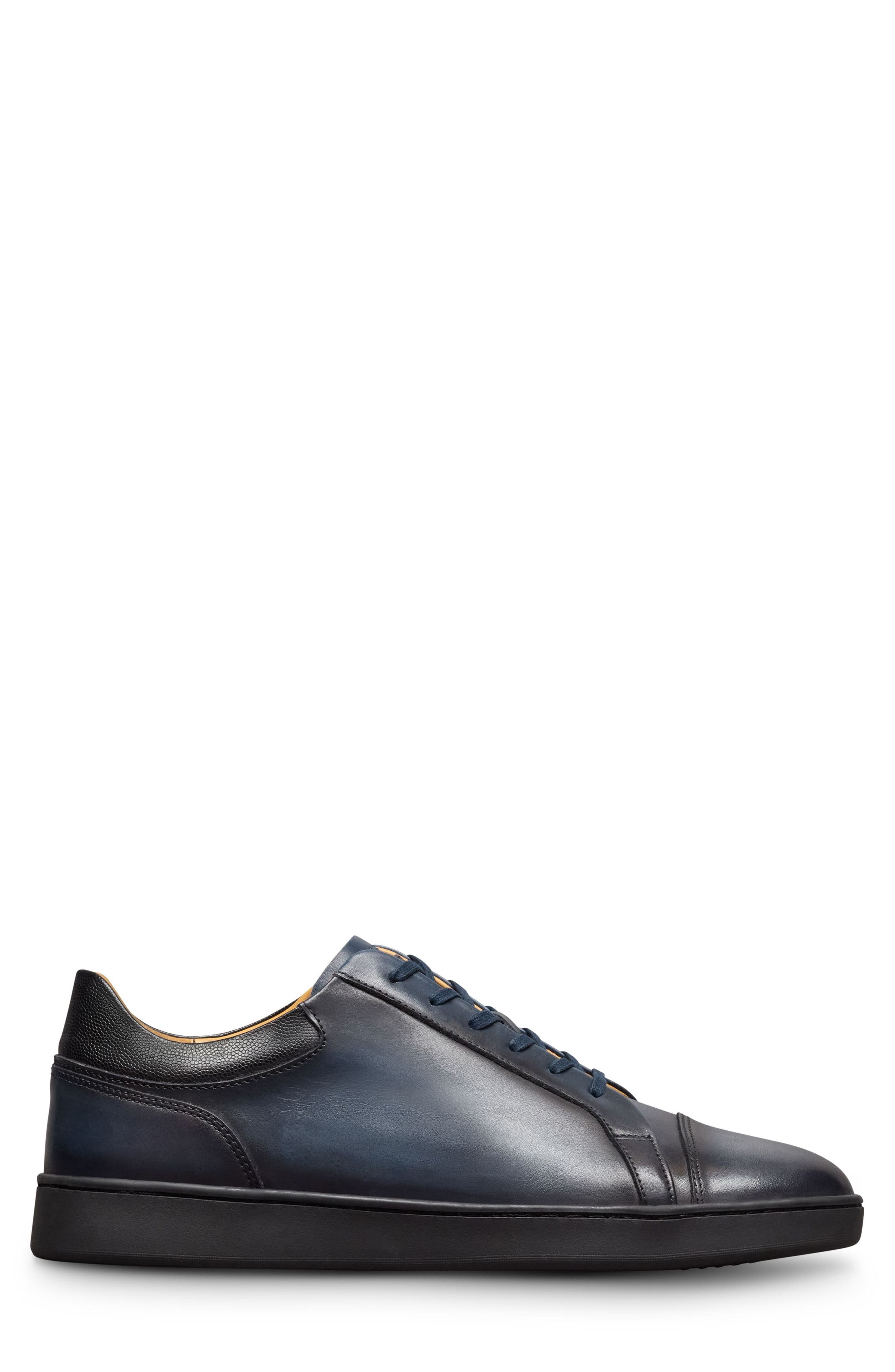 Chambers Croc Embossed Cap Toe Sneaker, Alternate, color, NAVY