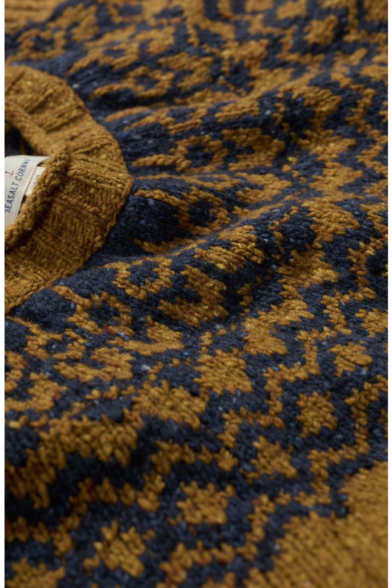 Port Kinnis Fair Isle Merino Wool Blend Crewneck Sweater, Alternate, color, KNIT WAG TAIL MARSHLAND