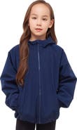 Rokka&Rolla Kids' Mia Bubble Hem Fleece Lined Hooded Jacket