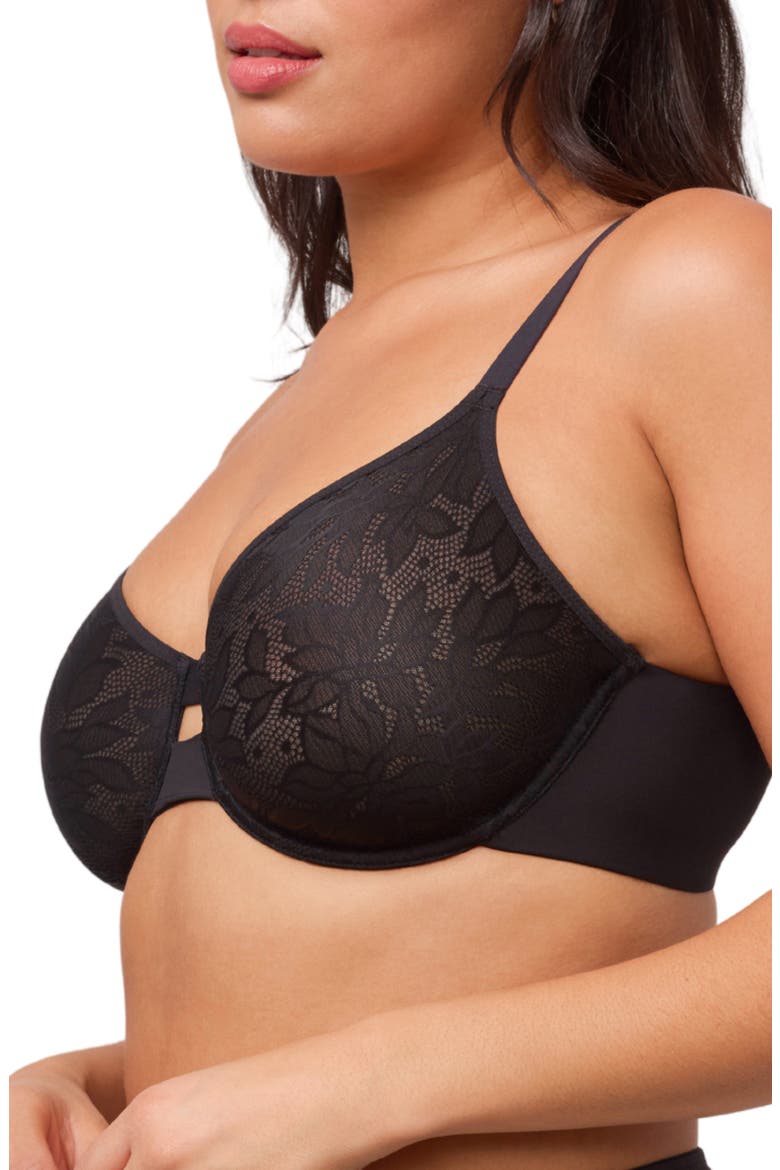 Contoure Smoothing Underwire Bra, Alternate, color, BLACK