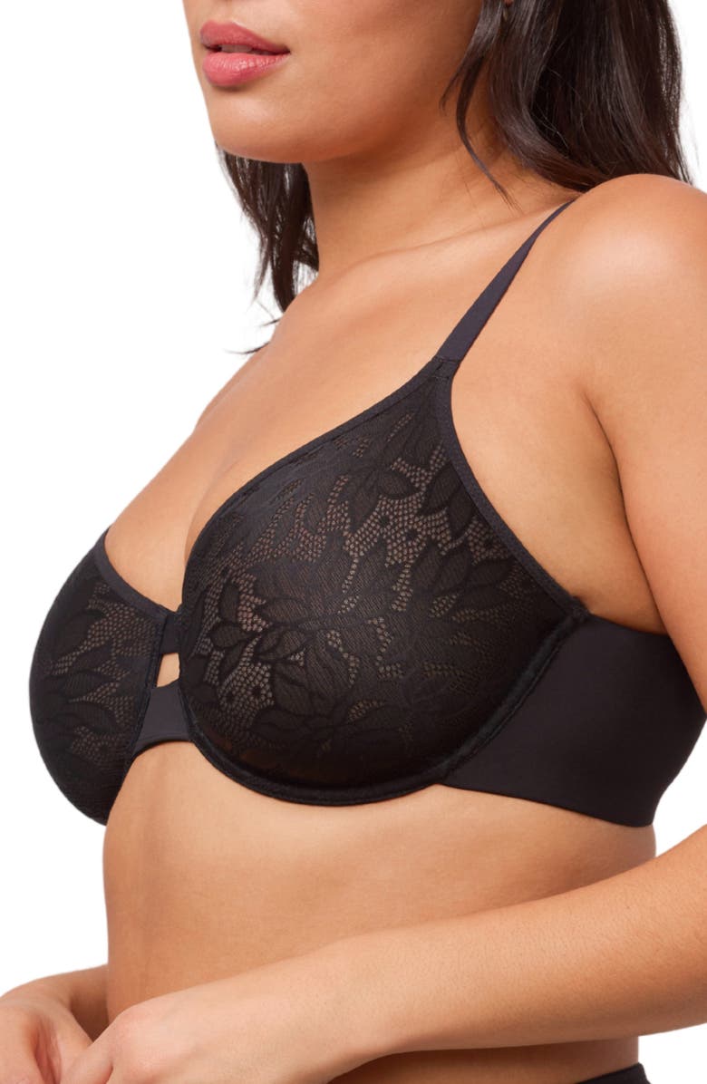 Montelle Intimates Contoure Smoothing Underwire Bra, Alternate, color, Black
