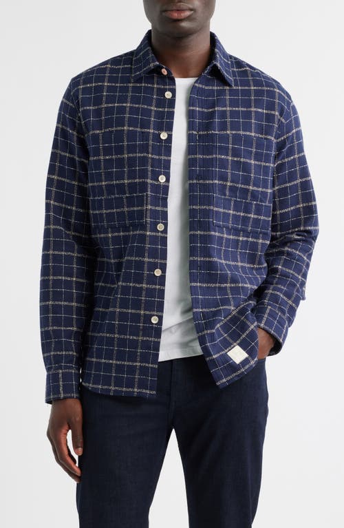 PS Paul Smith Check Regular Fit Cotton Button-Up Shirt in Very Dark Navy  product