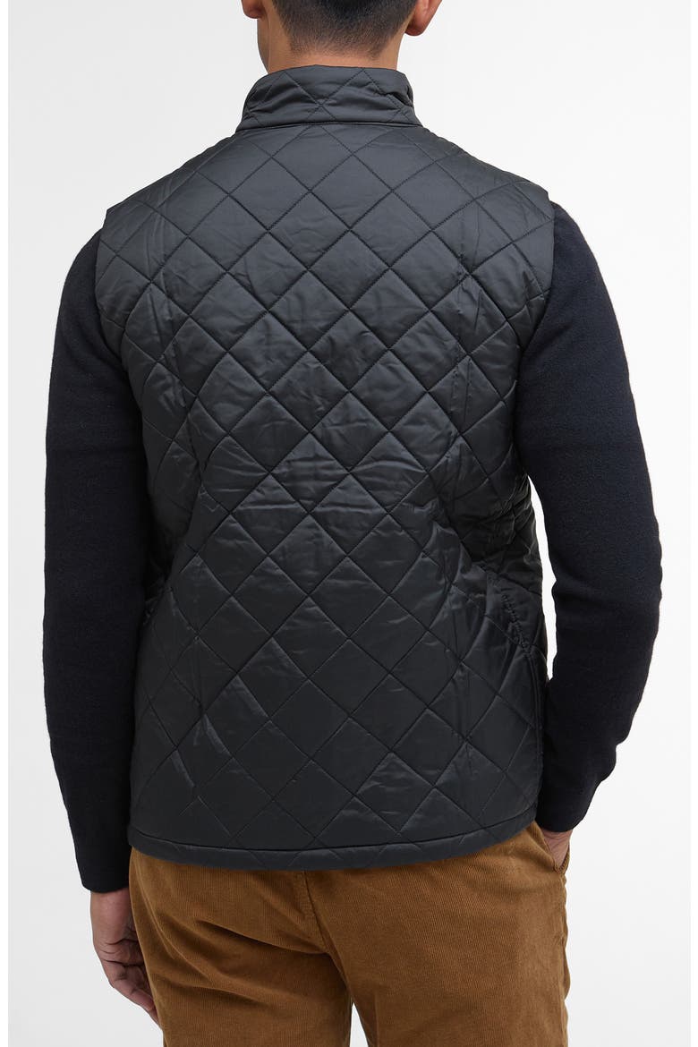 Monty Quilted Nylon Vest, Alternate, color, BLACK