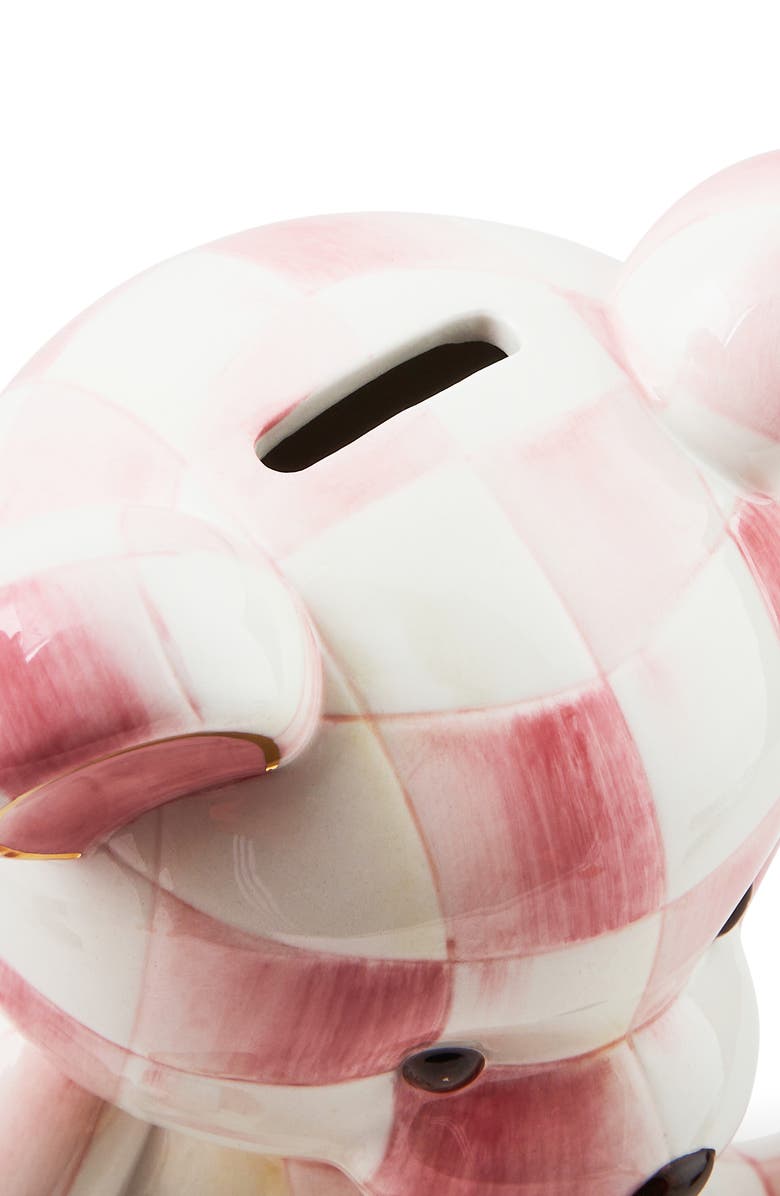 MACKENZIE CHILDS Rosy Hand Painted Ceramic Bear Bank, Alternate, color, Rosy