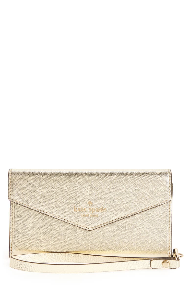 iPhone 7/8 & 7/8 Plus leather wristlet, Main, color, GOLD