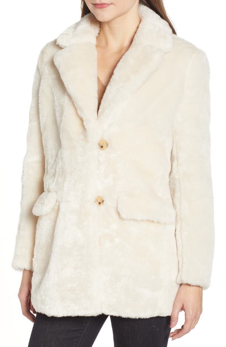 J.Crew Yuna Teddy Faux Fur Jacket, Alternate, color, 