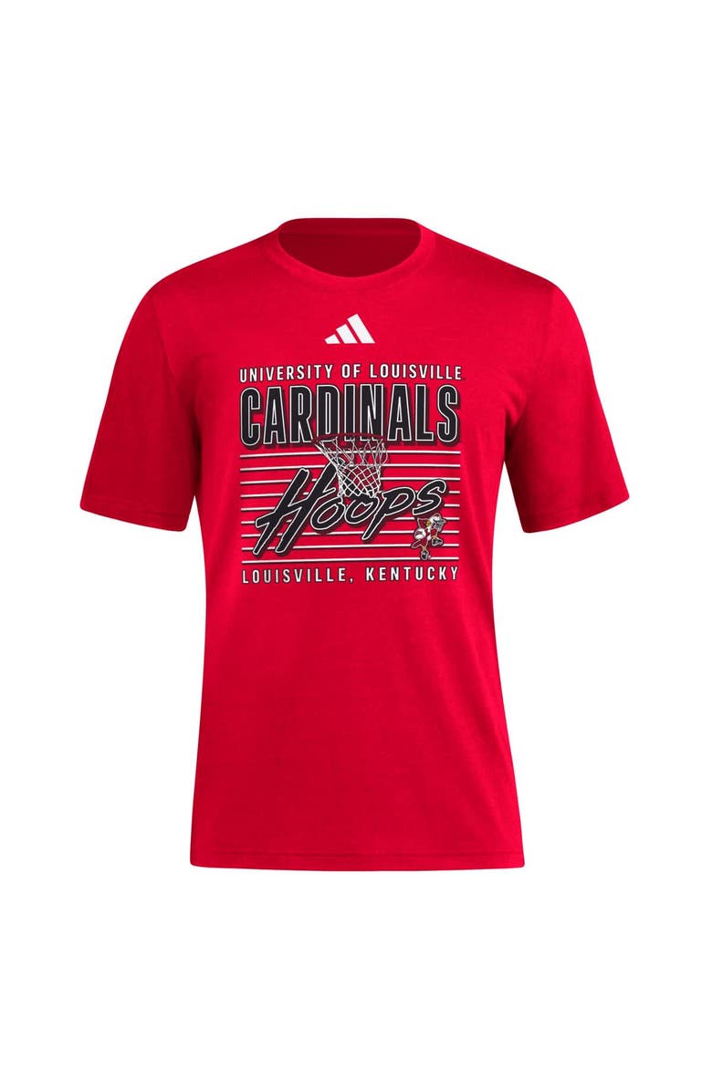 adidas Men's adidas Red Louisville Cardinals Locker Swish Tri-Blend T-Shirt, Alternate, color, 