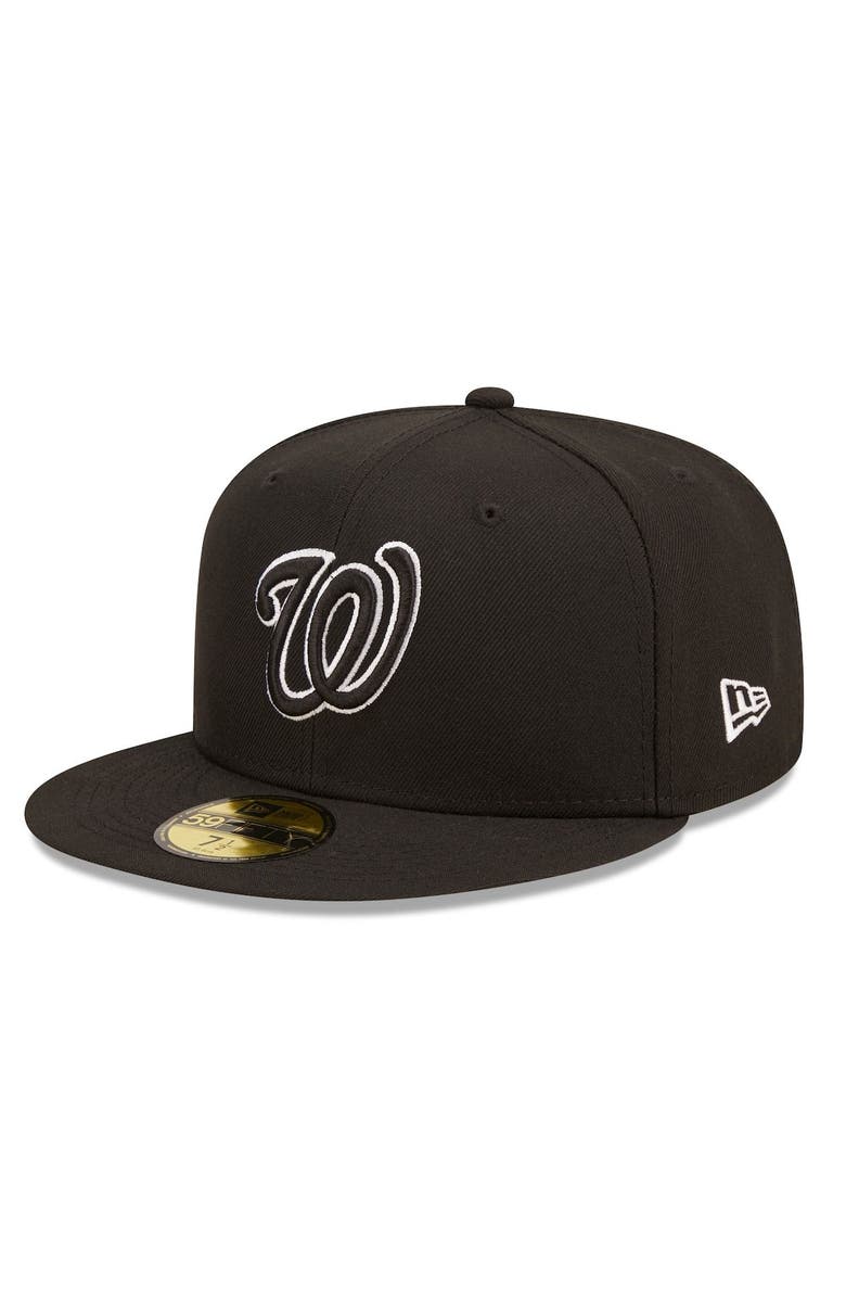 New Era Men's New Era Washington Nationals  Black on Black Dub 59FIFTY Fitted Hat, Main, color, 