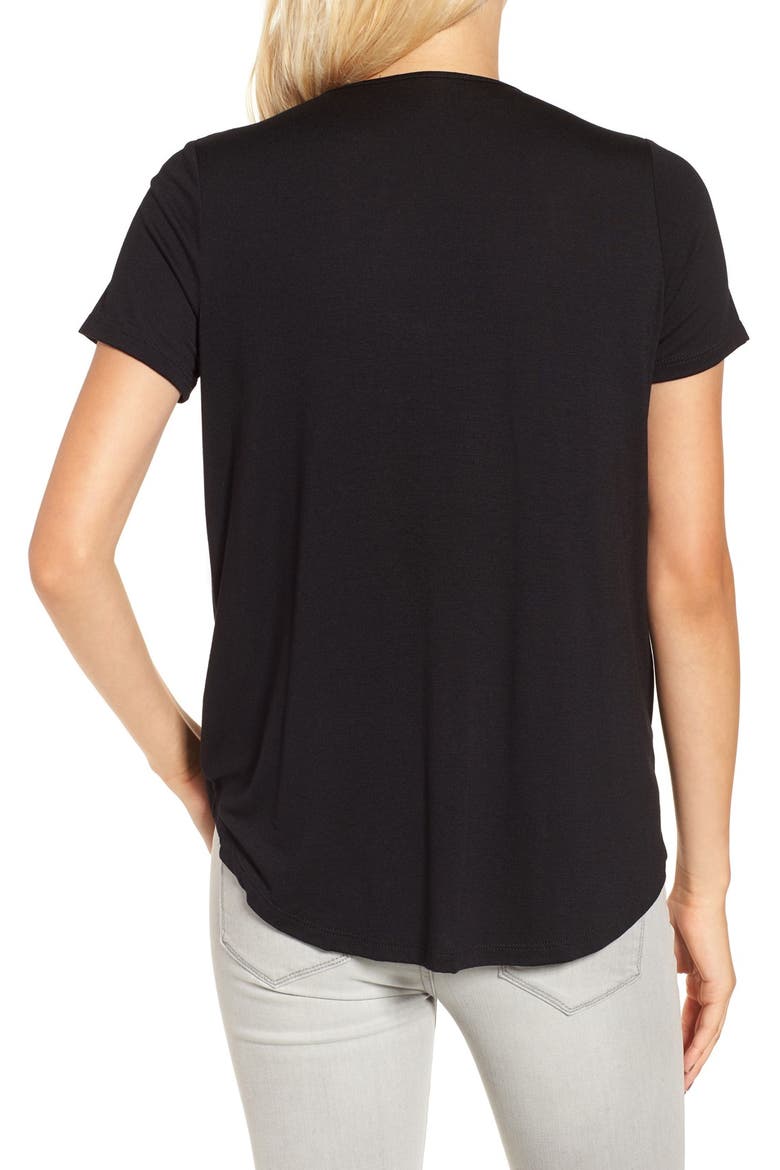 Cross Front Tee, Alternate, color, BLACK