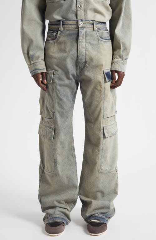Rick Owens DRKSHDW Double Cargo Jeans in Mineral Pearl  product